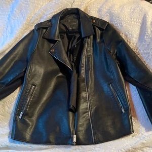 Black leather jacket